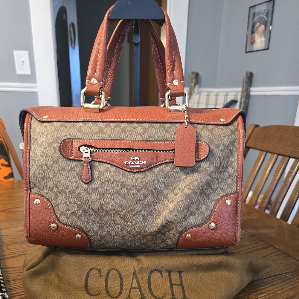 Coach Millie Satchel Hand/Crossbody Bag w/ Coach Dustbag In EUC